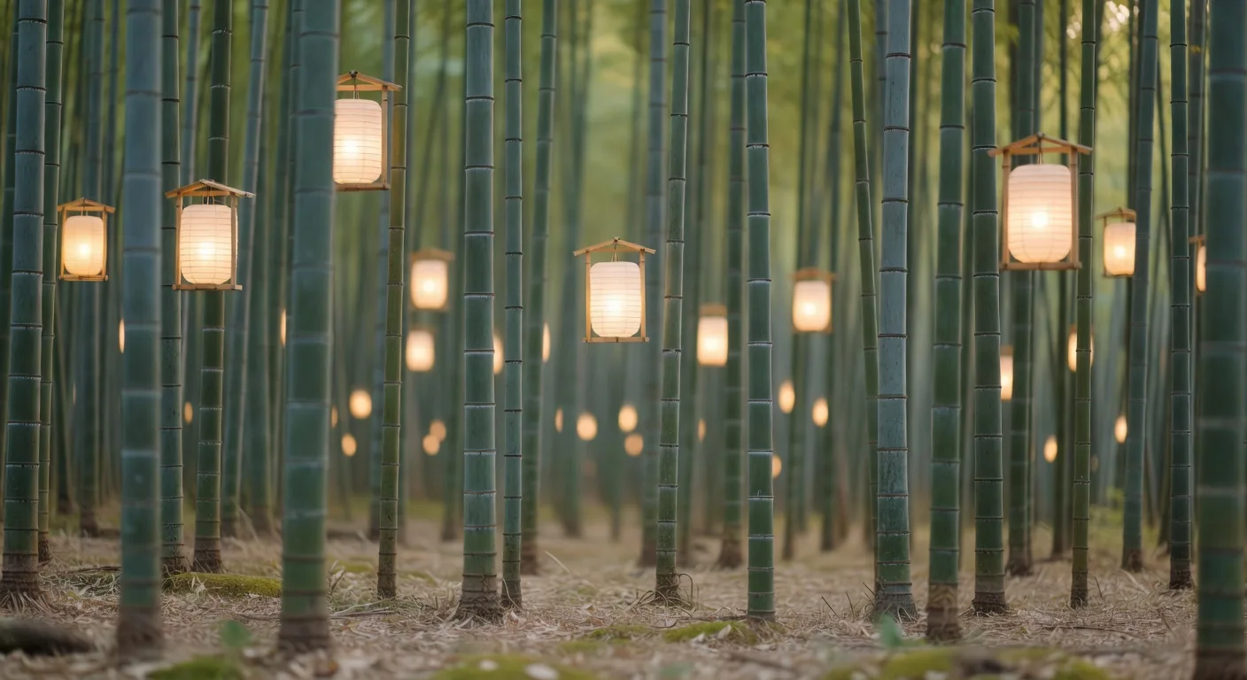 竹林の提灯